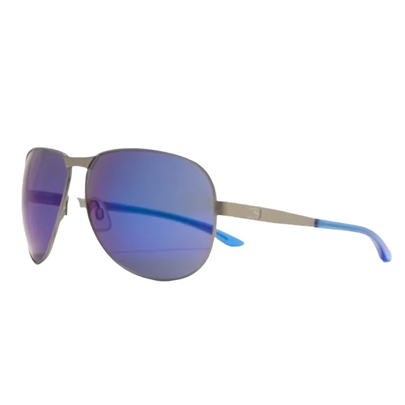 Puma Aviator Sunglasses Gray Frame Blue Acetate Lens 63-13- 135 mm 100% UV Pro - Picture 5 of 9